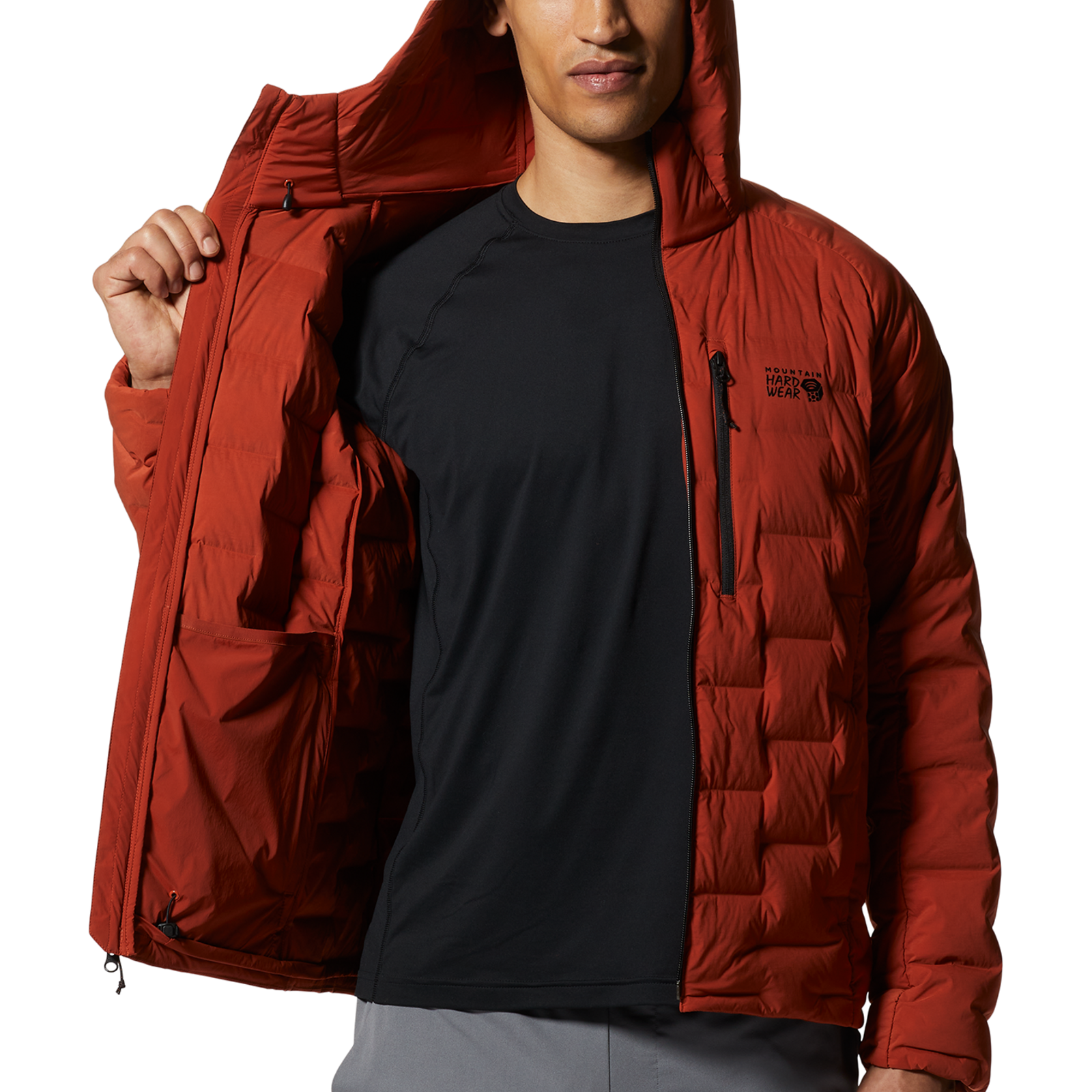 Mountain Hardwear M Stretchdown™ Hoody in ORANGE