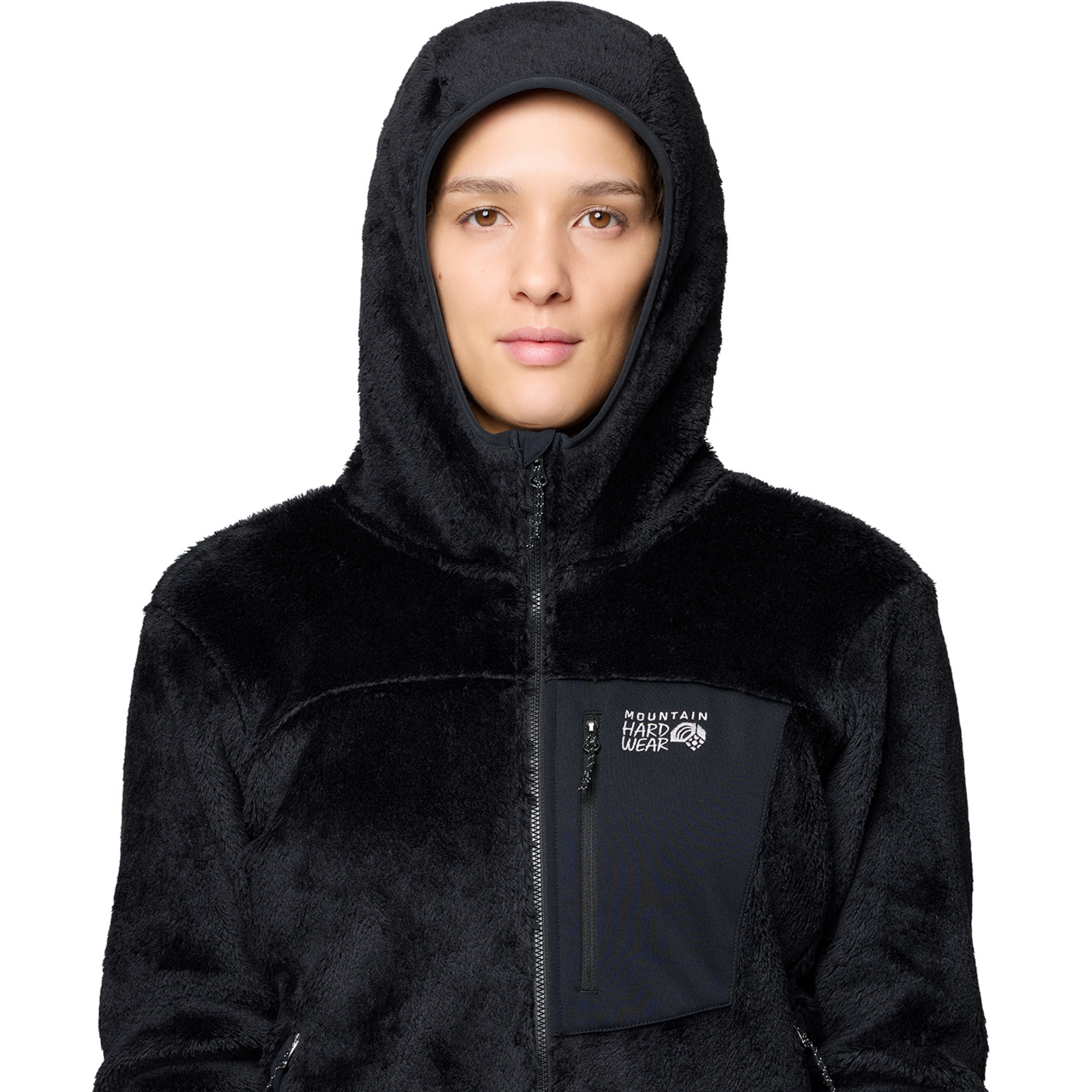 Mountain Hardwear W Polartec® High Loft™ Hooded Jacket in SCHWARZ