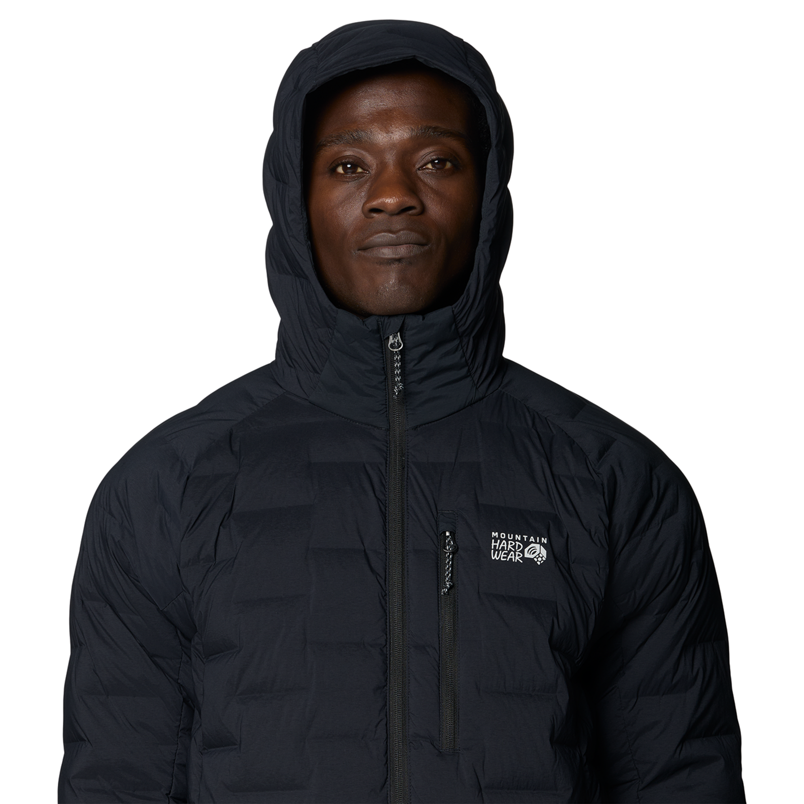 Mountain Hardwear M Stretchdown™ Hooded Jacket in SCHWARZ