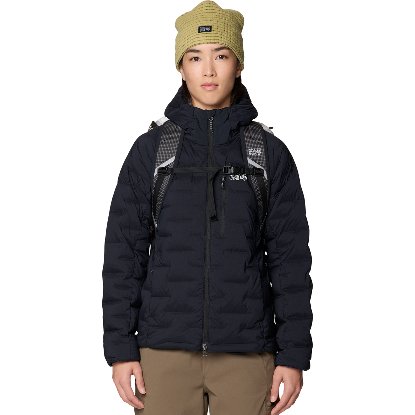 Mountain Hardwear W Stretchdown™ Hooded Jacket in SCHWARZ