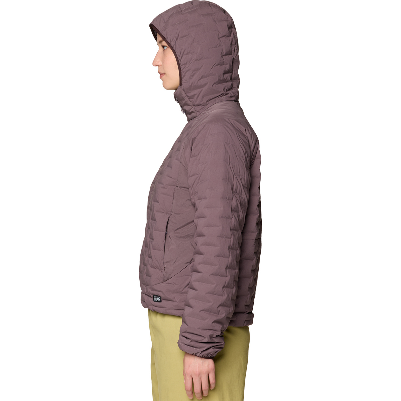 Mountain Hardwear W Stretchdown™ Light Hooded Jacket in BRAUN