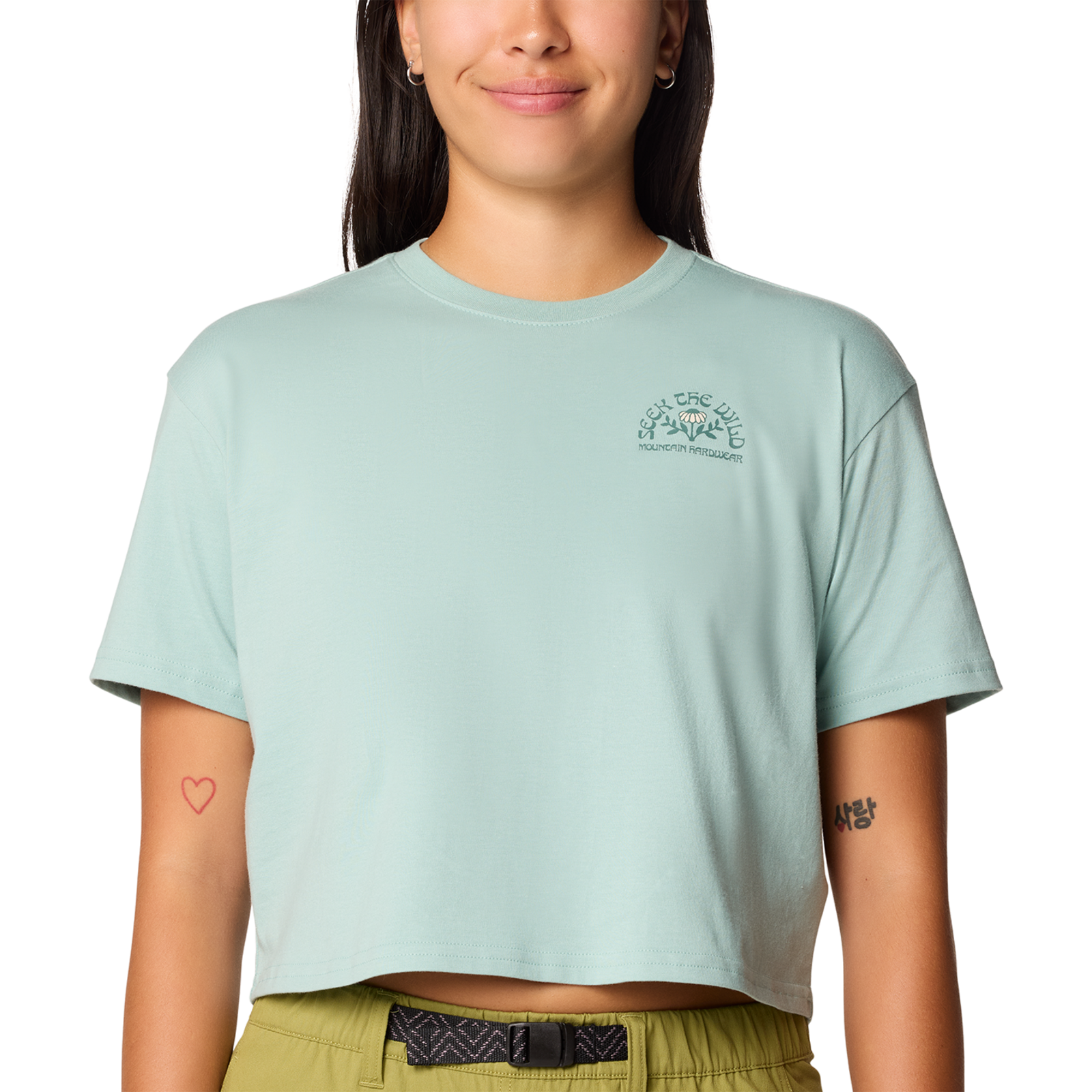 Mountain Hardwear W Seek Floral Boxy Crop Short Sleeve in
