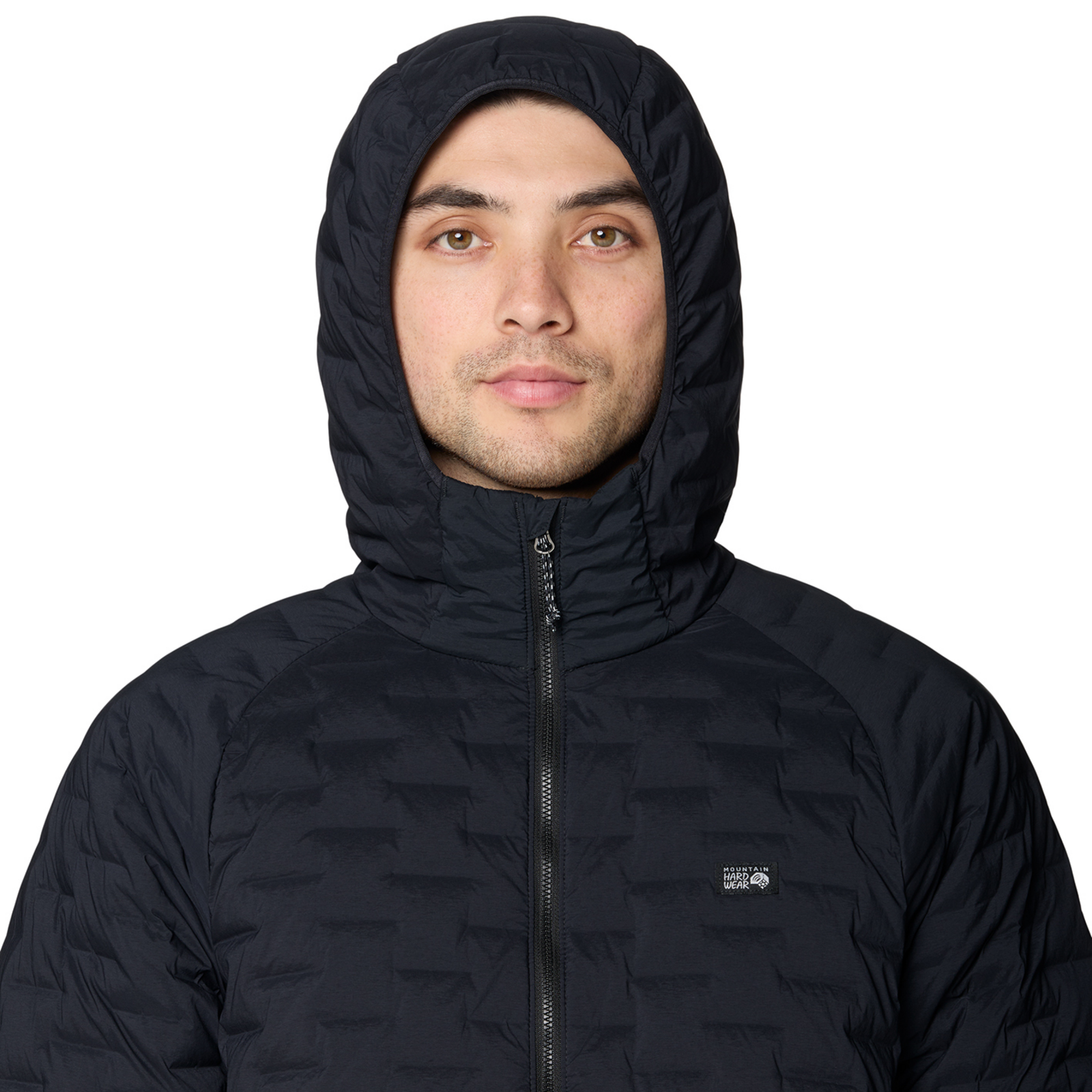 Mountain Hardwear M Stretchdown™ Light Hooded Jacket in SCHWARZ