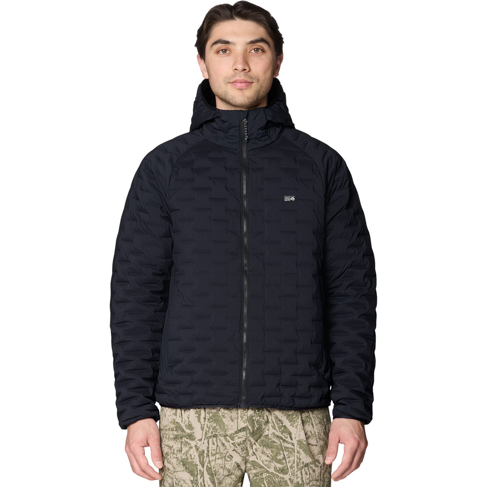 Mountain Hardwear M Stretchdown™ Light Hooded Jacket in SCHWARZ