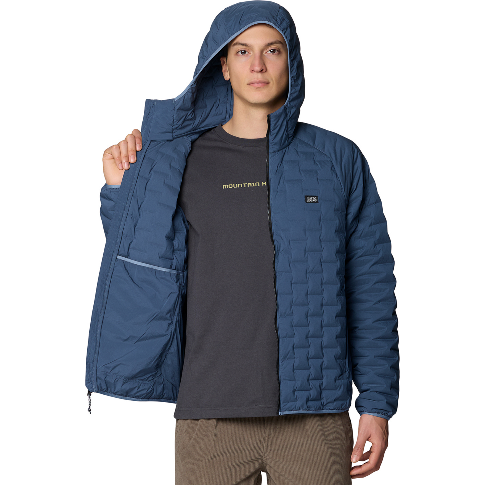 Mountain Hardwear M Stretchdown™ Light Hooded Jacket in BLAU