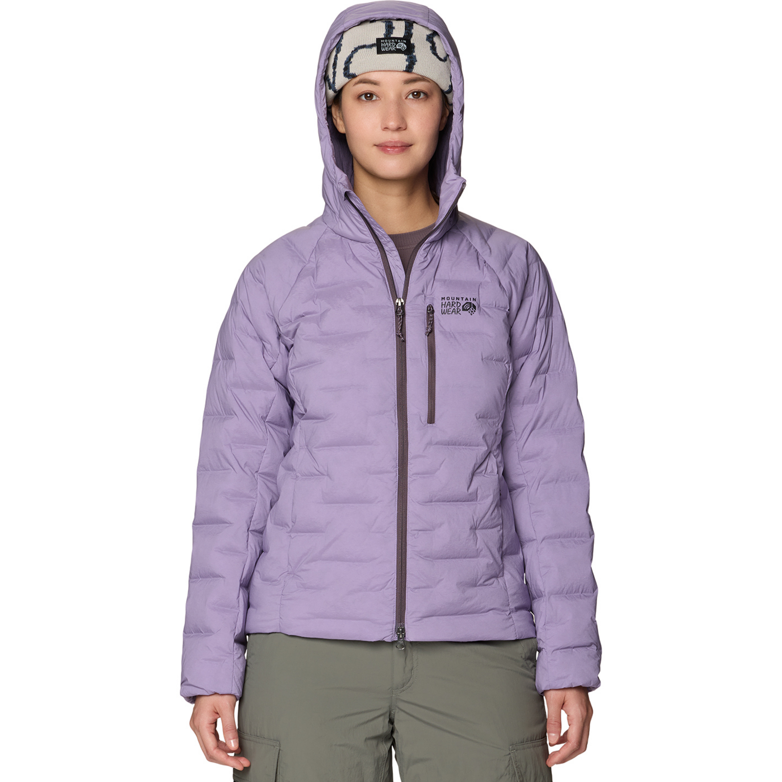 Mountain Hardwear W Stretchdown™ Hooded Jacket in VIOLETT