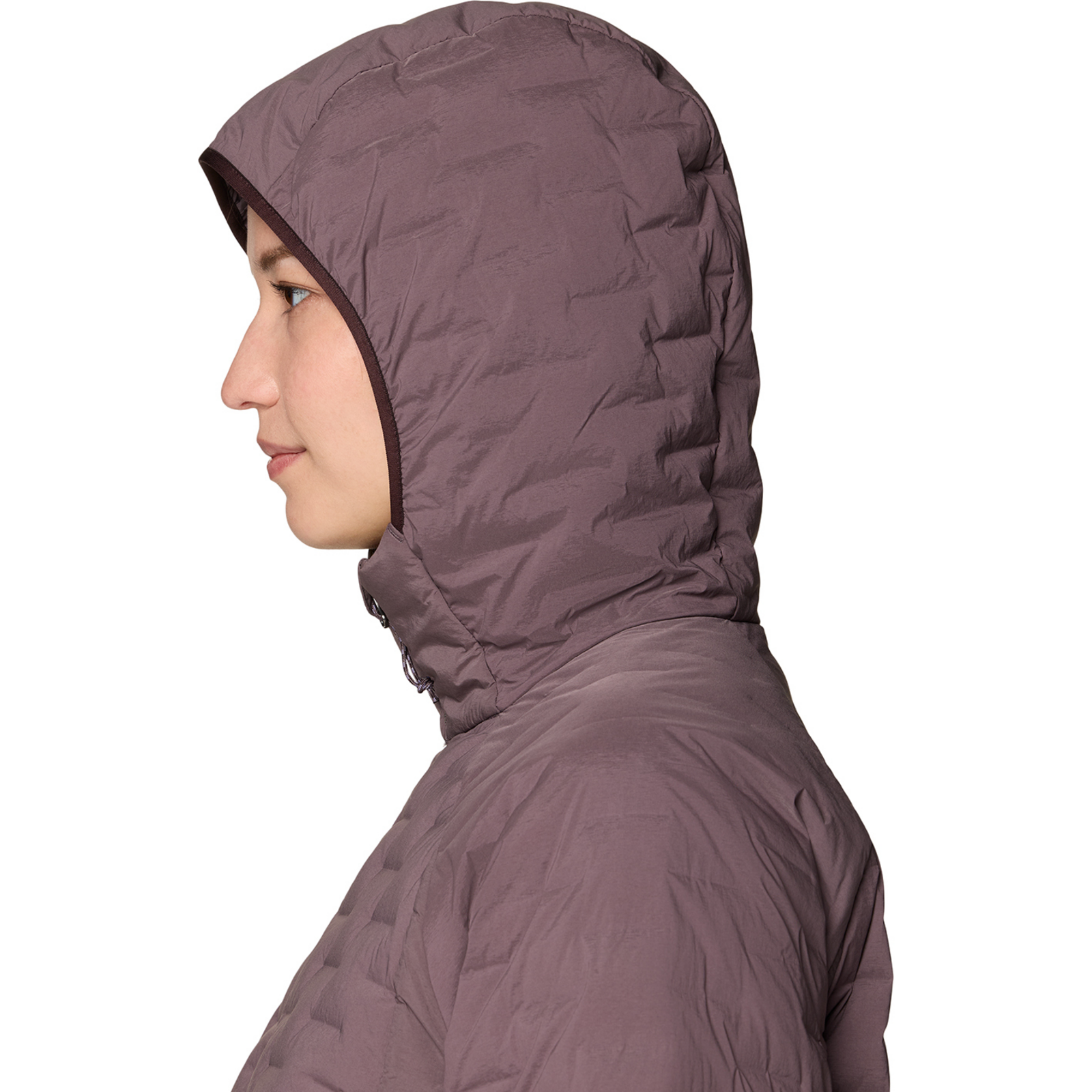Mountain Hardwear W Stretchdown™ Light Hooded Jacket in BRAUN